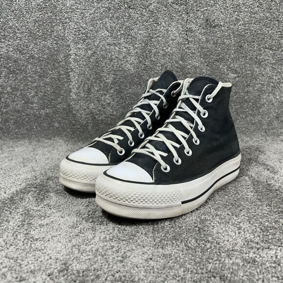 Converse Chuck Taylor All Star Lift 560845F Women’s Size 7 Black Platform Shoes - Picture 4 of 12